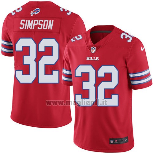 Maglia NFL Legend Buffalo Bills Simpson Rosso